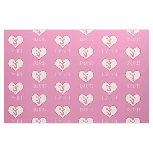 Tissu Acclamation/texte blanc de coutume coeur de Pom (Fat Quarter)