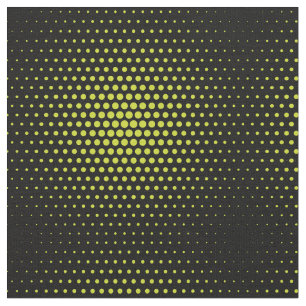 Tissu Acid Green Techno Dots Moderne Noir