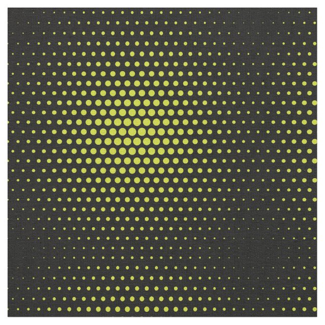 Tissu Acid Green Techno Dots Moderne Noir (Fermer)