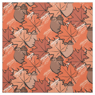 Tissu Acorns et feuille II