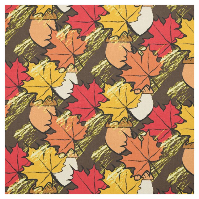 Tissu Acorns et feuille IV (Échantillon)