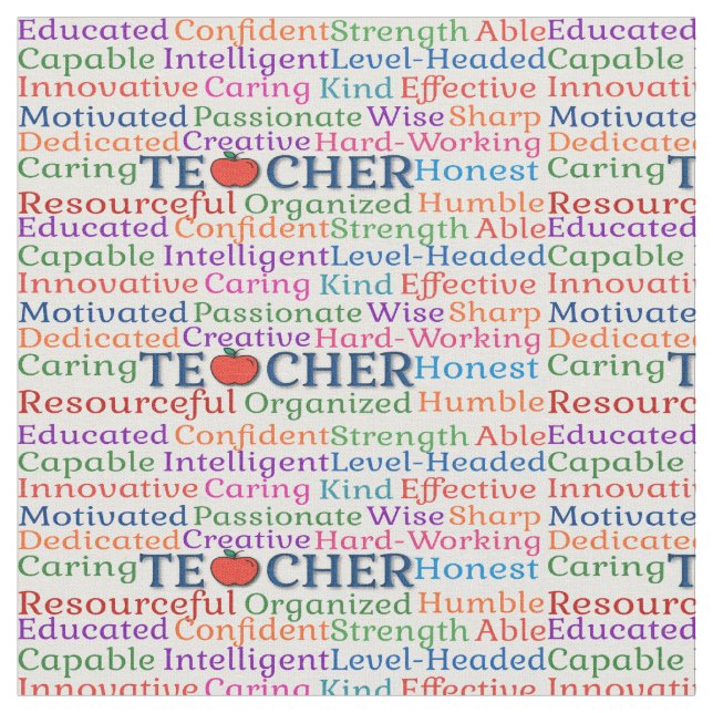 Tissu Adjectif de Teacher  (Fermer)