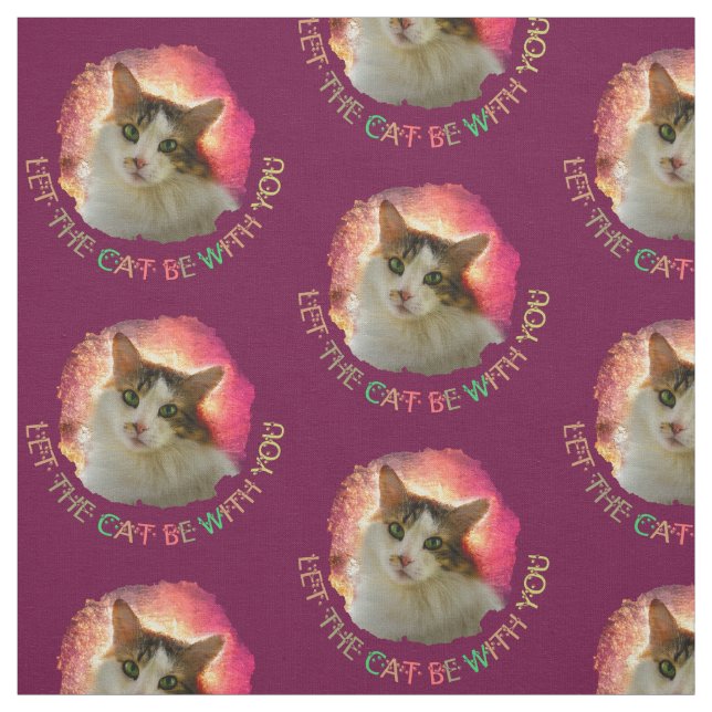 Tissu Adorable Cute Calico Chat (Échantillon)