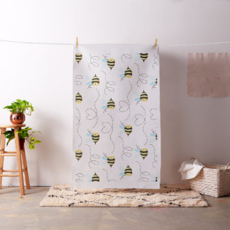 Tissu Adorable gaffez le motif d'abeille