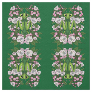 Tissu Adorable Mante Religieuse Et Laurel De Montagne