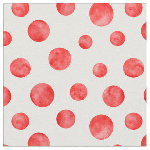 Tissu Adorable pois motif l Rouge et blanc