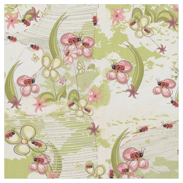 Tissu Adventure Ditsy Ladybirds (Fermer)