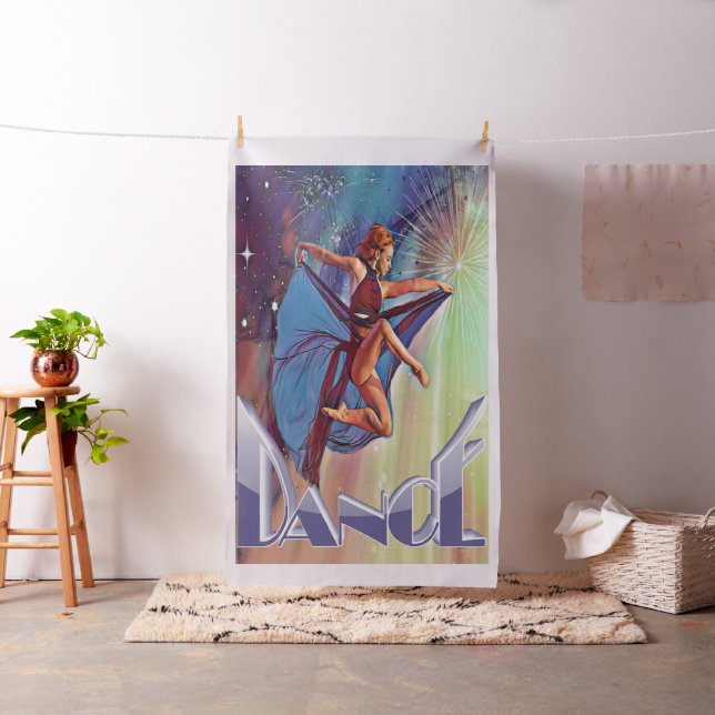 Tissu Affiche de danse vintage - Grande impression (In Situ)