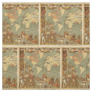 Tissu Affiche de la carte du monde de l'Empire britanniq