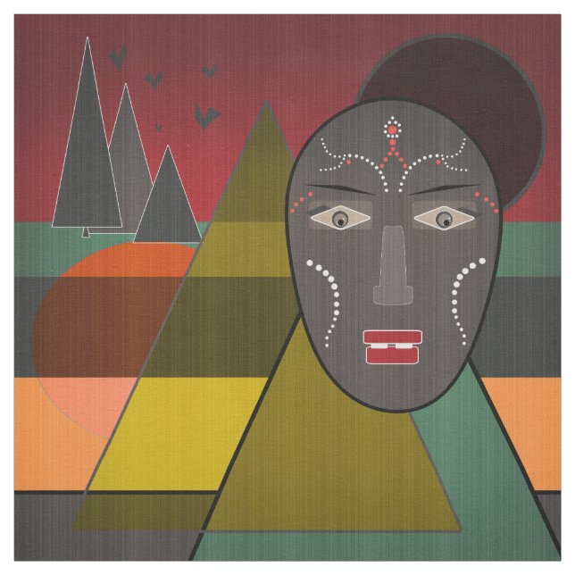 Tissu African mask (Échantillon)