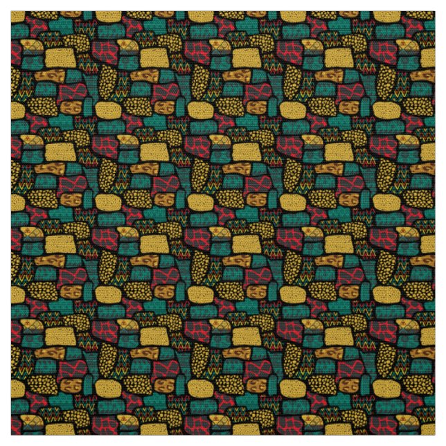 Tissu Afrique multicolore (Échantillon)