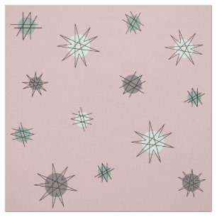Tissu Âge atomique Starburst Planètes Rose rose