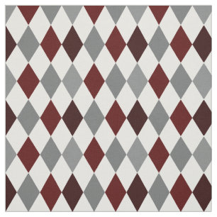 Tissu Aggie Maroon & Grey Jacquard Motif Fabric