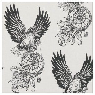 Tissu Aigle avec les Indiens d'Amérique