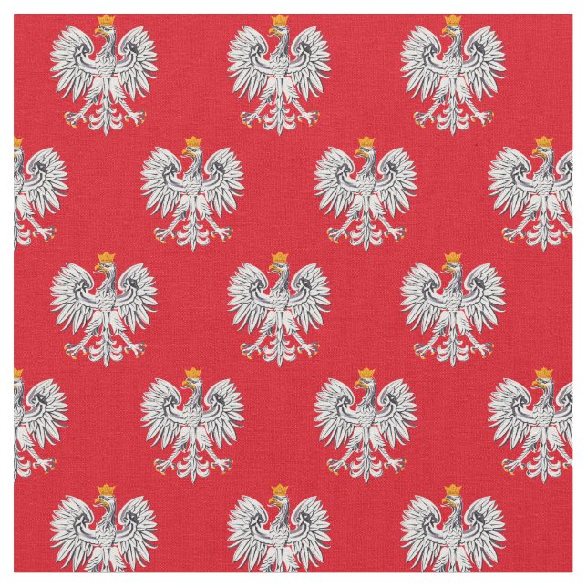 Tissu Aigle Polonais, mode, drapeau, Pologne (Fermer)
