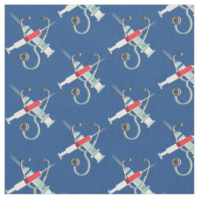 Tissu Aiguille hypodermique et stéthoscope (Fermer)