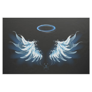 Tissu Ailes d'angle brillant bleu sur arrière - plan noi