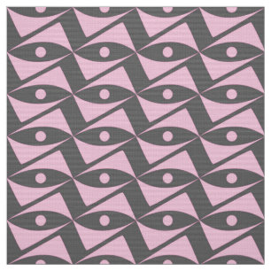 Tissu Ailes du Delta du milieu du siècle - rose et gris