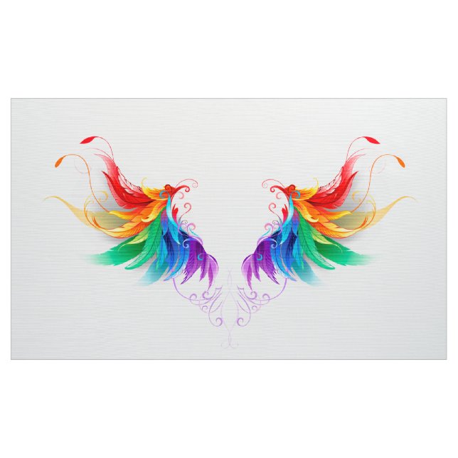 Tissu Ailes fluffy arc-en-ciel (Yard)