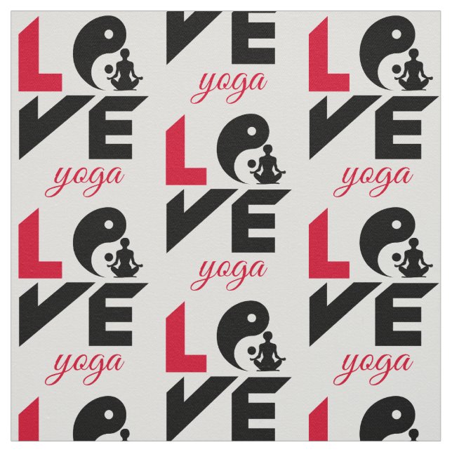 Tissu Aimer le yoga (Échantillon)