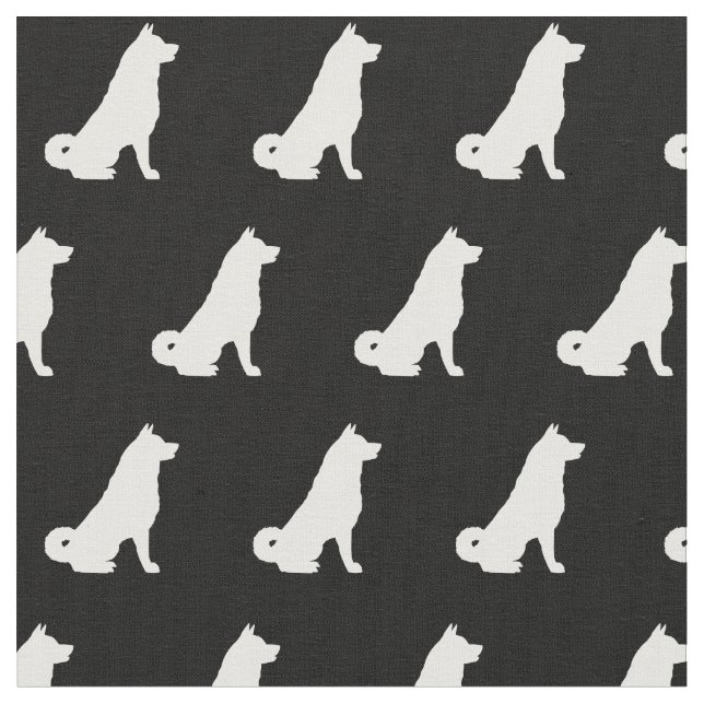 Tissu Akita Chien Silhouette Animal (Fermer)