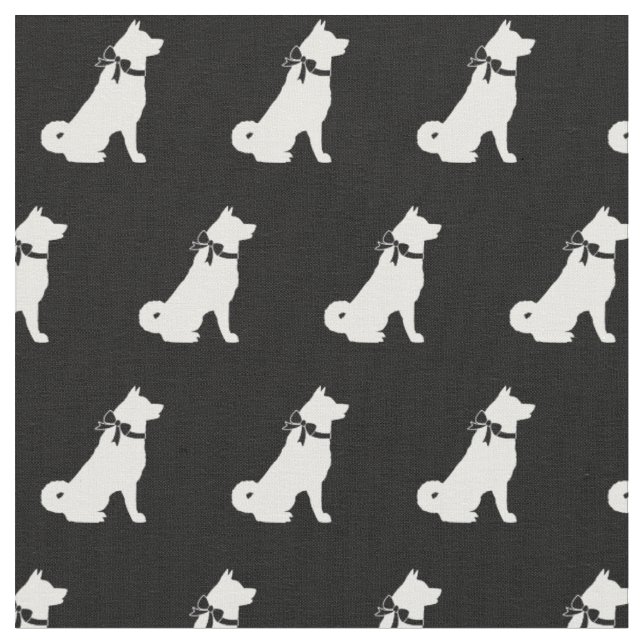 Tissu Akita Chien Silhouette Animal (Fermer)