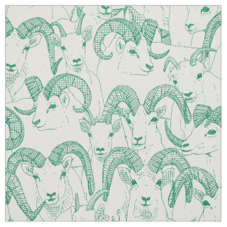 Tissu Alaskan Dall mouton émeraude perle verte émeraude