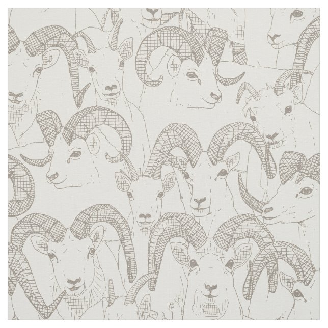 Tissu Alaskan Dall mouton perle naturelle (Échantillon)