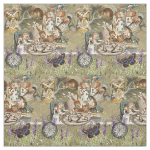 Tissu Alice Adventures in Wonderland Mad Tea Party