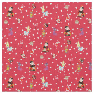 Tissu Alice au coeur rouge et blanc