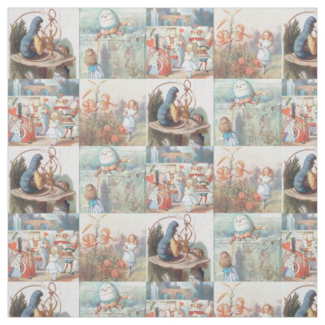 Tissu Alice au pays des merveilles et à travers le verre (Échantillon)