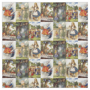 Tissu Alice au pays des merveilles Grands carrés