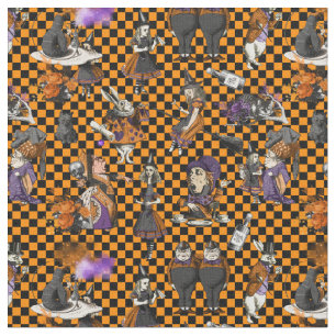 Tissu Alice au pays des merveilles pour l'Halloween en o