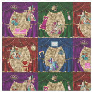 Tissu Alice au pays des merveilles Reine des Coeurs dans