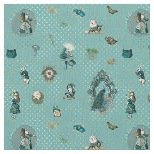 Tissu Alice au pays des merveilles sur le thème de l'Ima