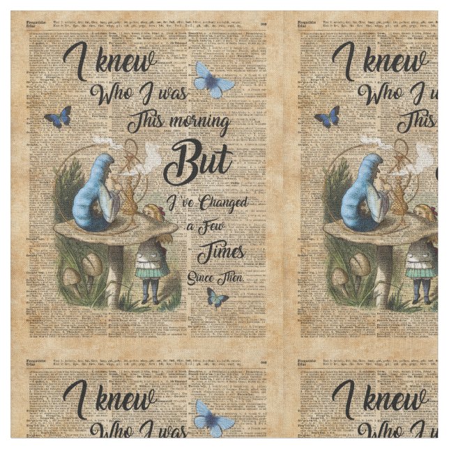 Tissu Alice, champignon et Jin, art vintage de (Fermer)