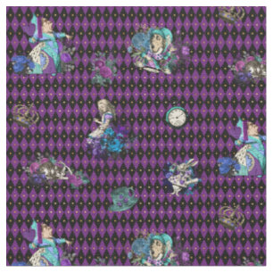 Tissu Alice en caractères du pays des merveilles sur le