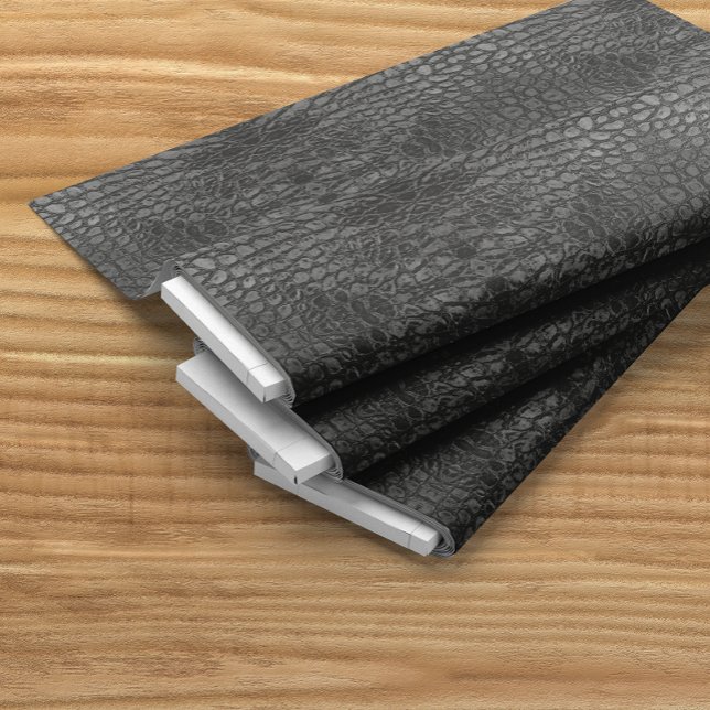 Tissu Alligator noir Faux cuir (Créateur téléchargé)