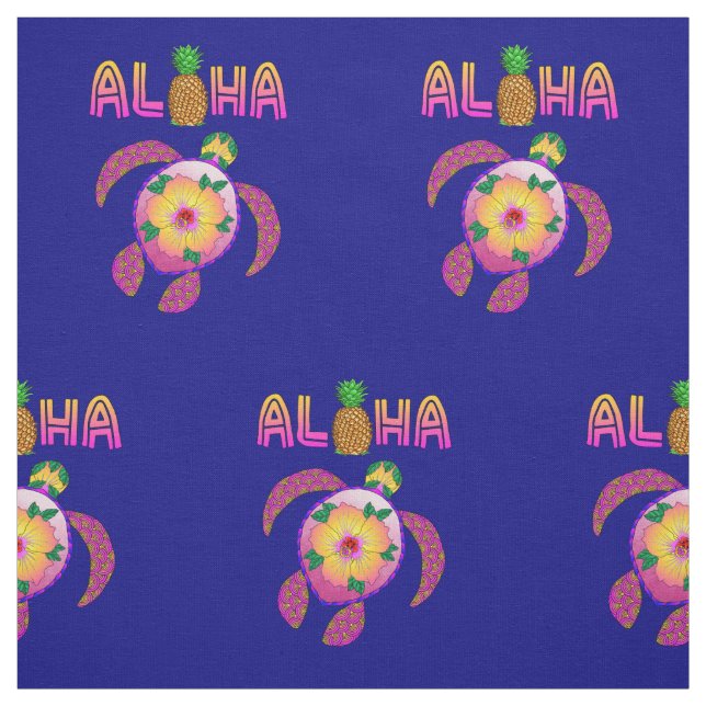 Tissu Aloha tortue hawaïenne de Honu (Échantillon)