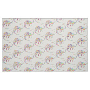 Tissu alphabet Dino