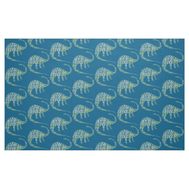Tissu alphabet Dino (Fat Quarter)