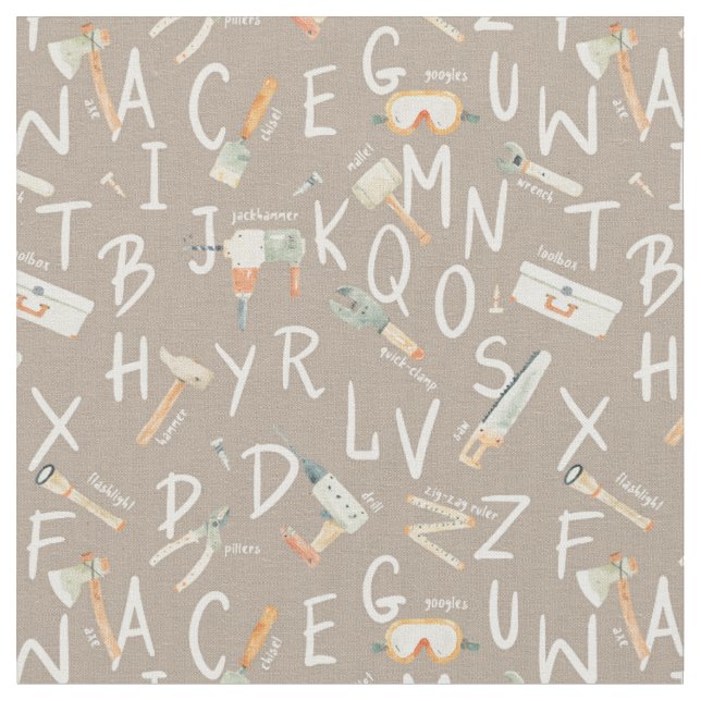 Tissu Alphabet garçons tout-petits impression avec outil (Fermer)