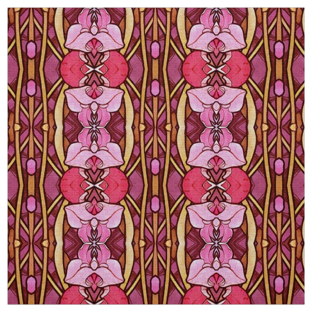 Tissu Alphonse Mucha Améthyst Floral Vintage (Échantillon)