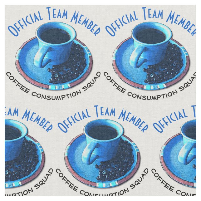 Tissu Amateurs de café Beans Cup Team Design (Fermer)