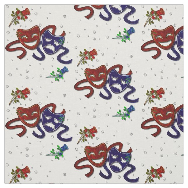 Tissu American Drama Comedy & Tragédie (Échantillon)