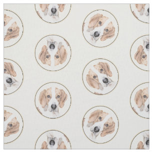 Tissu American Foxhound Red Walker mignonne Peinture Chi
