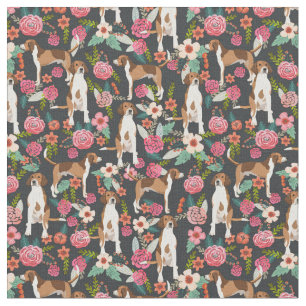 Tissu American Foxhound vintage florals noir