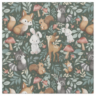Tissu Amis de la forêt de Whimsical