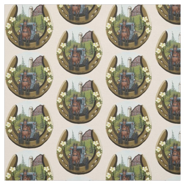 Tissu Amish Road Trip Horseshoe (Échantillon)