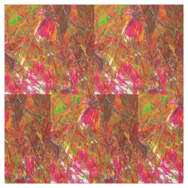 Tissu Ammolite à coucher de soleil tropical (Échantillon)